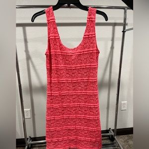 Pink Lace Body Con Juniors Dress